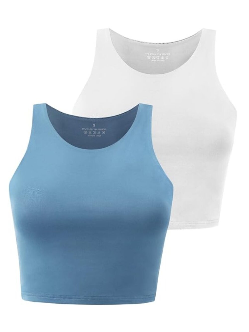 Yeawinta Set of 2 Workout Crop Tops  16775